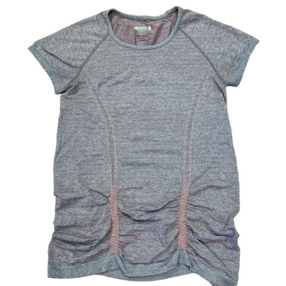 Athleta Gray Striped Athletic Top M‎